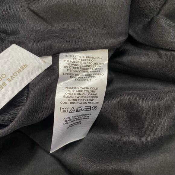 LOFT *NEW* Black Purple Tweed Wool Blend Straight Mini Skirt Size 10 Button - Picture 7 of 9